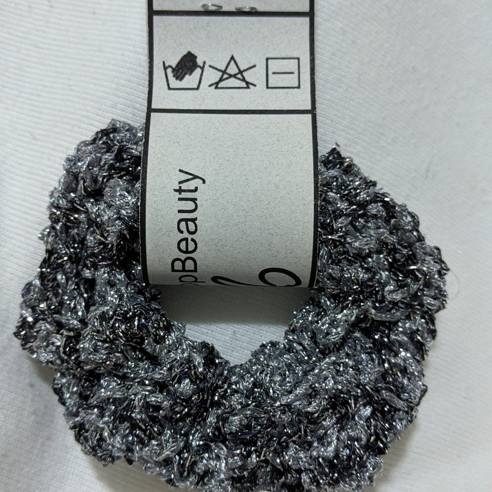 Scrunchie Handmade Crochet Metallic